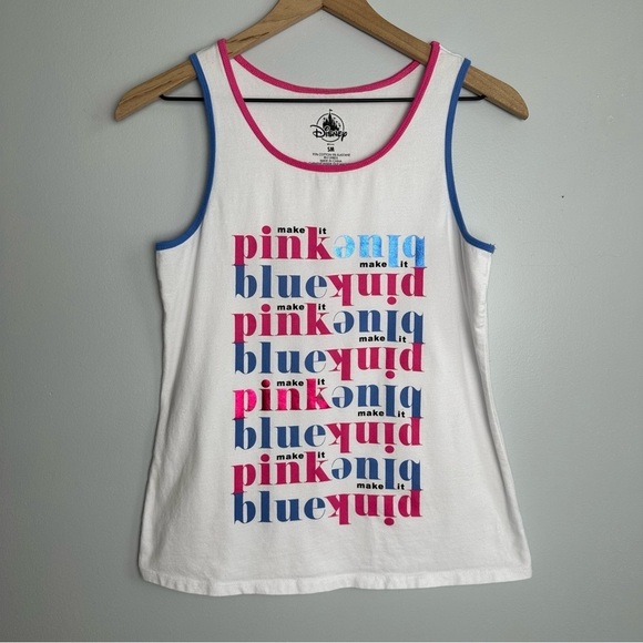 Disney Women’s Sleeping Beauty Make It Pink Make It Blue Tank Top, Size S - Picture 1 of 4